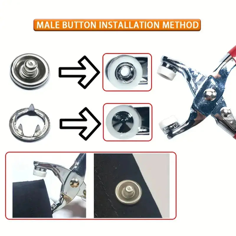 Snap Button Tool Kit (Full Metal Body With Buttons)