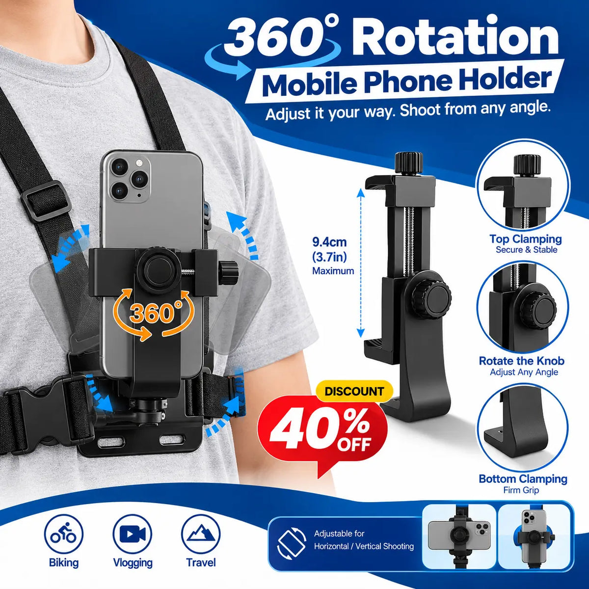 Chest Mount Mobile Holder Strap