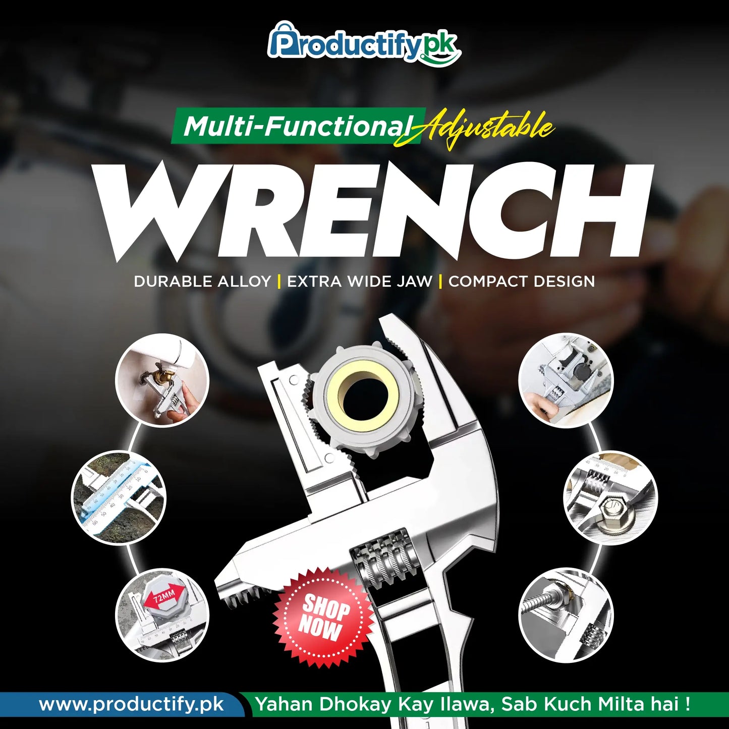 Multi-function Adjustable Wrench