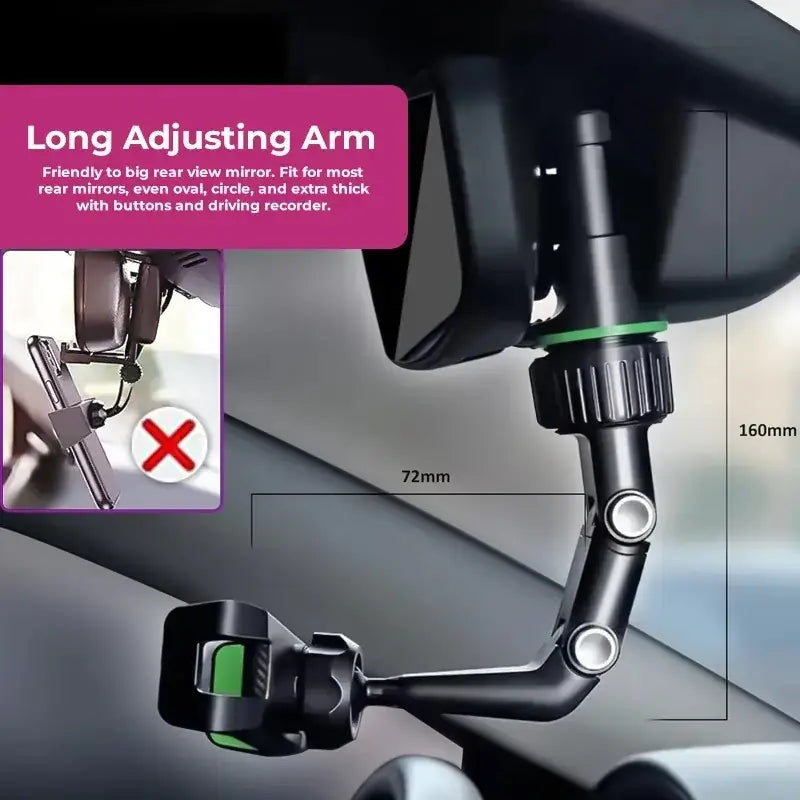 Car Rearview 360 Rotating Clip
