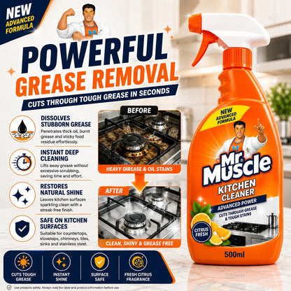 Mr. Muscle Powerful Kitchen Cleaner Spray (500ml)