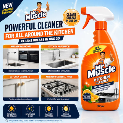 Mr. Muscle Powerful Kitchen Cleaner Spray (500ml)