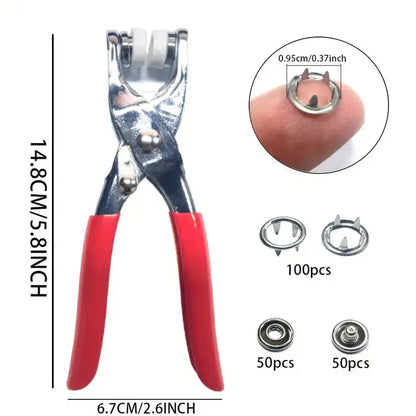 Button Snapping Tool Snap Button Tool Kit (Full Metal Body With Buttons) – Productify-pakistan