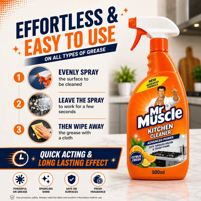 Mr. Muscle Powerful Kitchen Cleaner Spray (500ml)