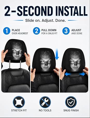 Ghost Face Headrest Covers