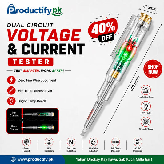 Dual Circuit Voltage & Current Tester