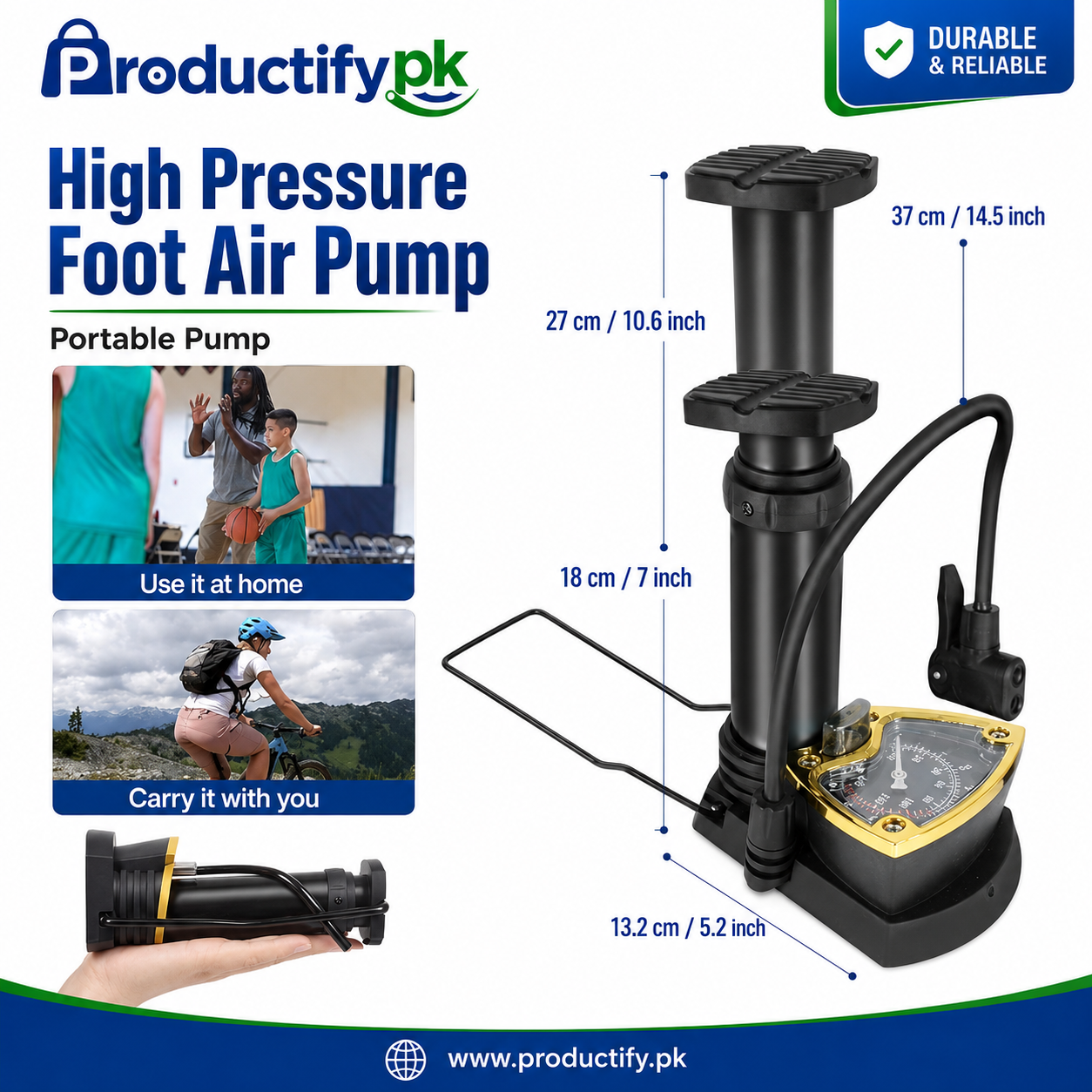 High Pressure Foot Air Pump