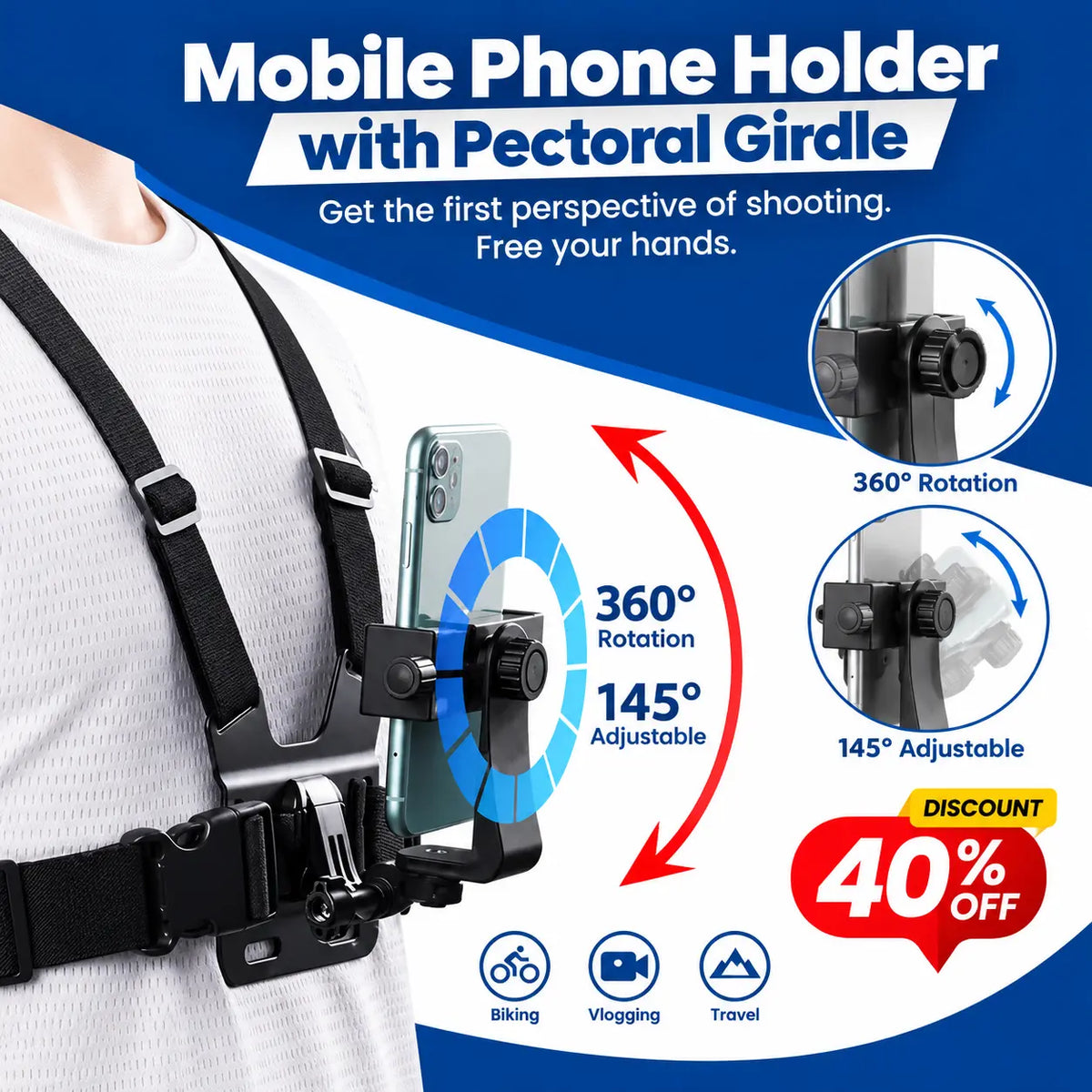 Chest Mount Mobile Holder Strap