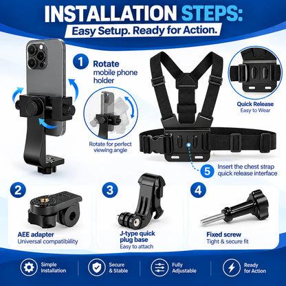 Chest Mount Mobile Holder Strap