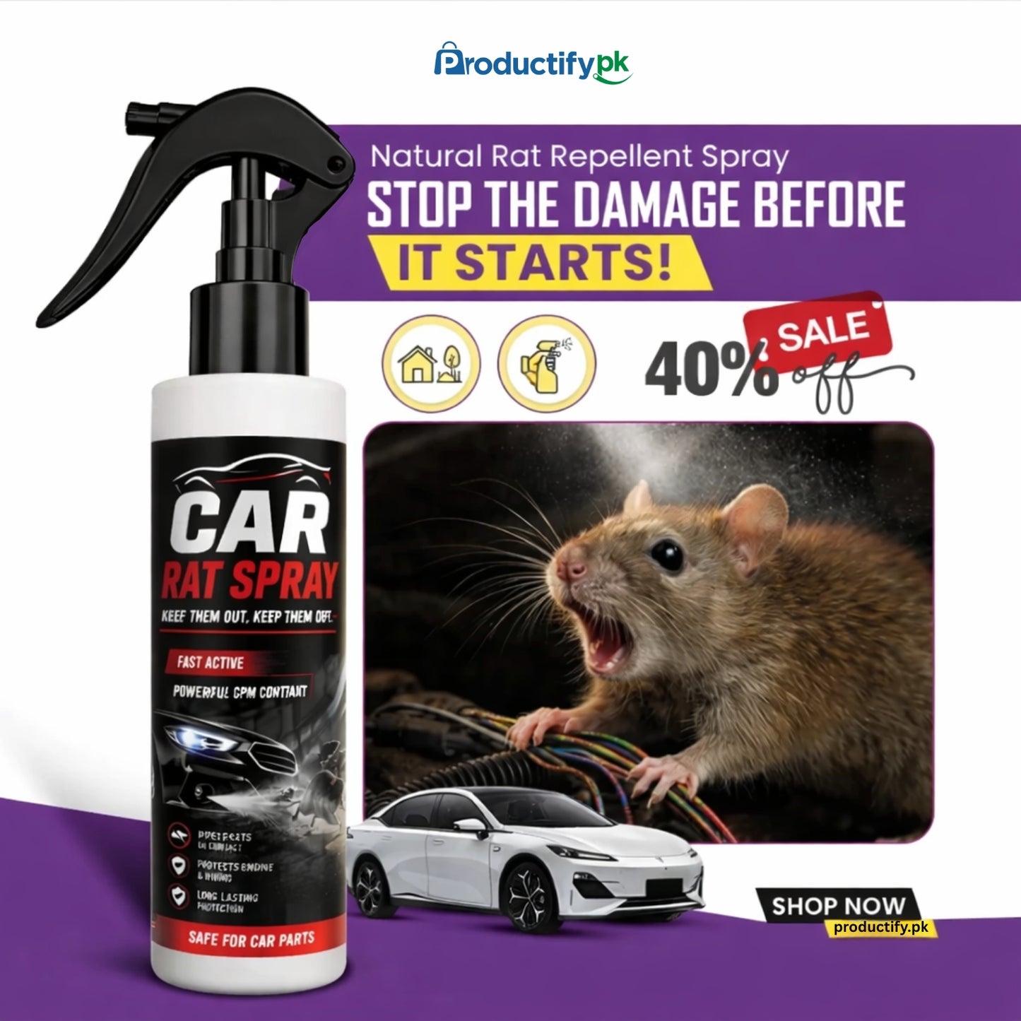 Car Rat Repellent Spray