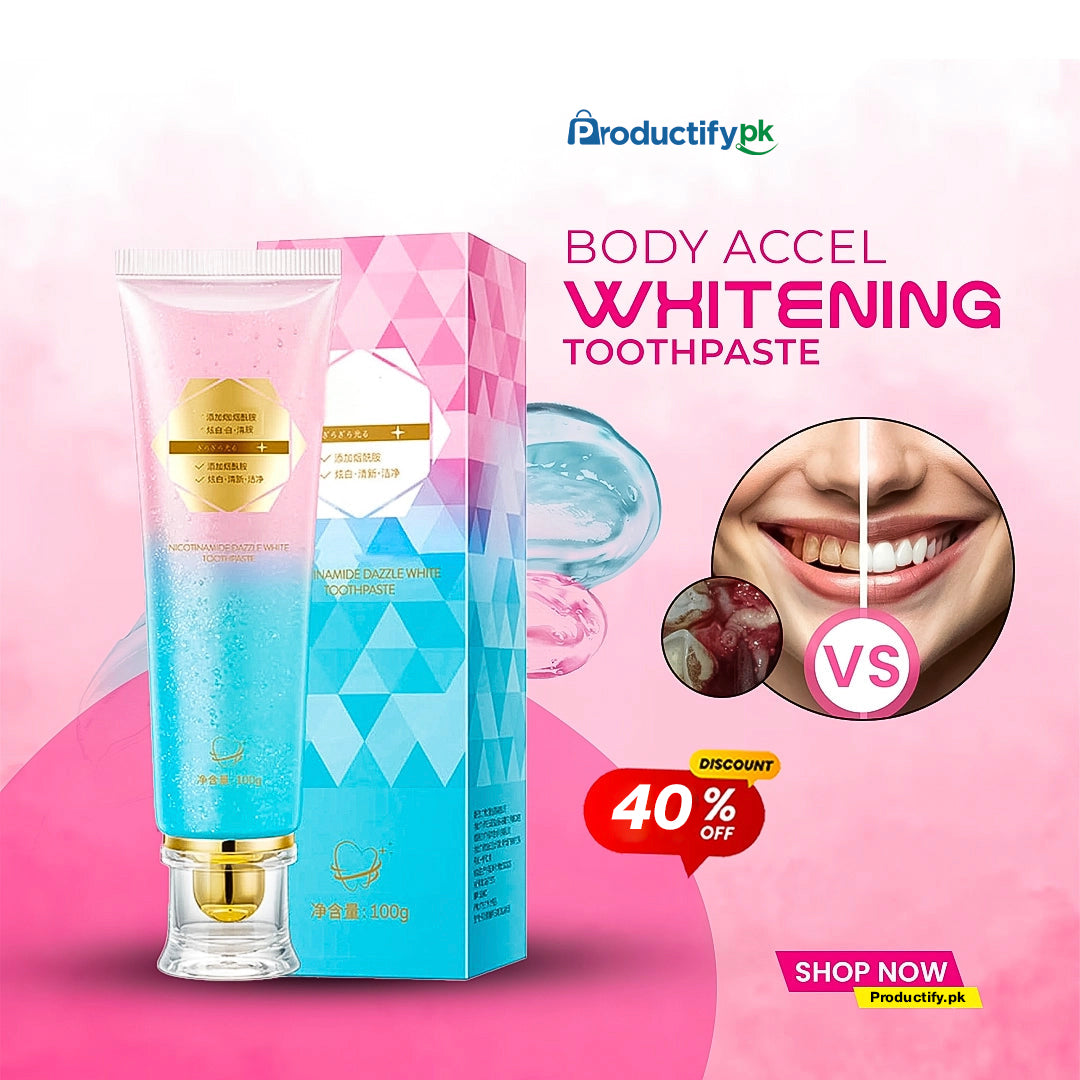 Pakistan Toothpaste Body Accel Whitening Toothpaste – Productify-pakistan