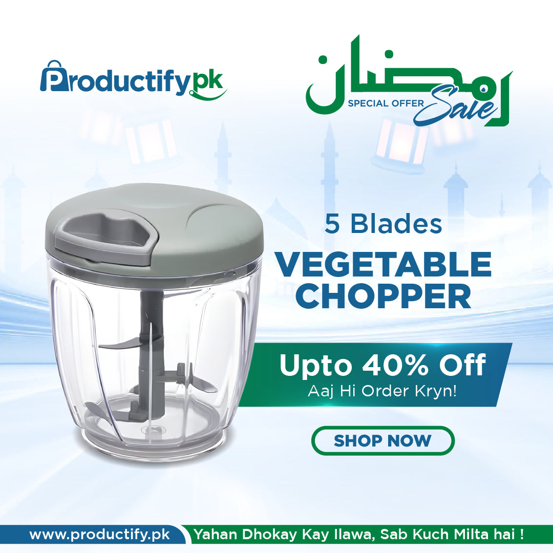 Springblades Chopper Machine 5 Blades Vegetable Chopper – Productify-pakistan