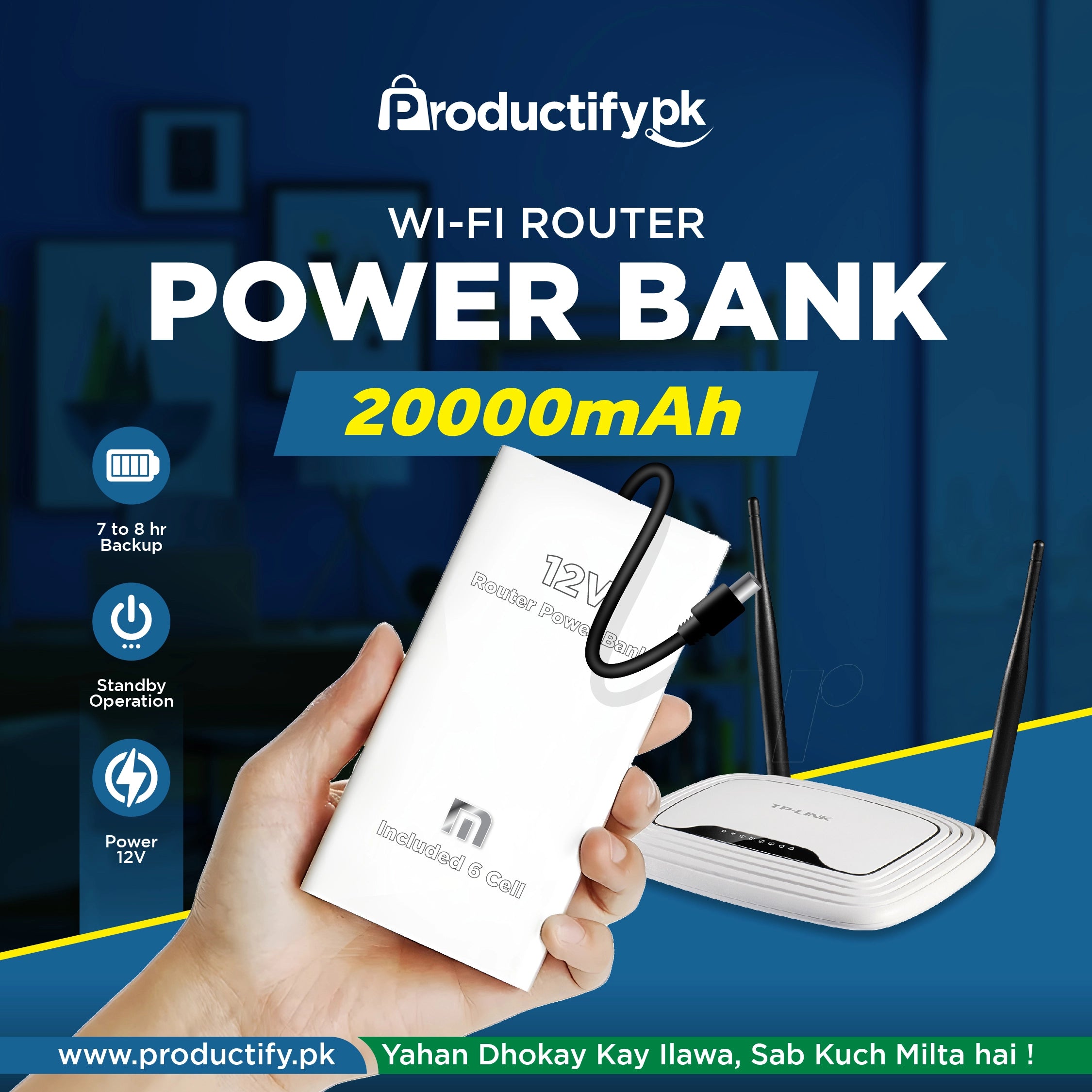 Wifi Router Power Bank (8-10hrs Battery Time) – Productify-pakistan