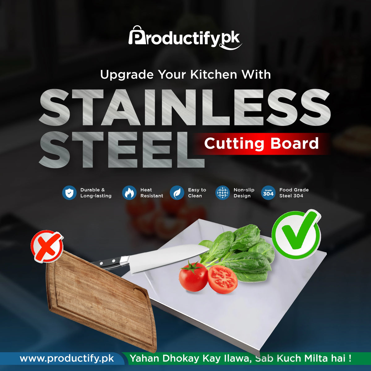 Stainless Steel Cutting Board