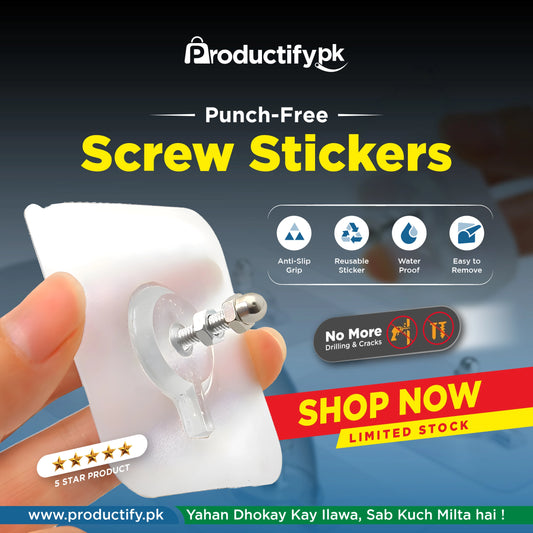 Punch-Free Screw Stickers