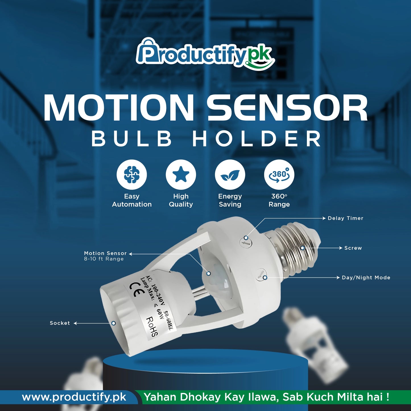 Motion Sensor Bulb Holder