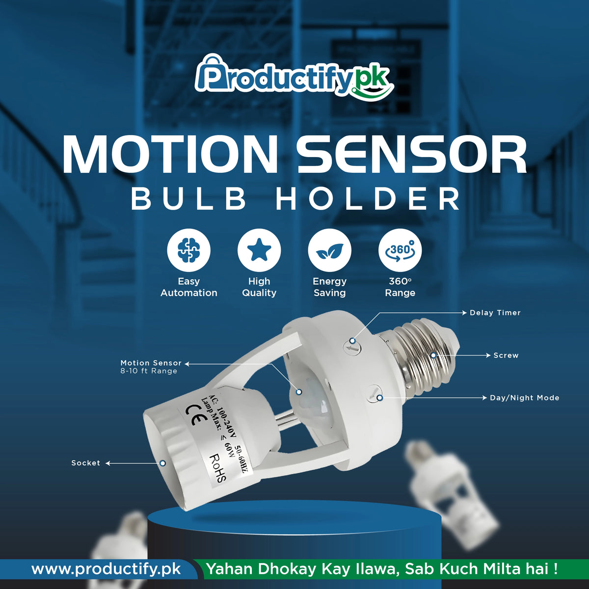 Motion Sensor Bulb Holder