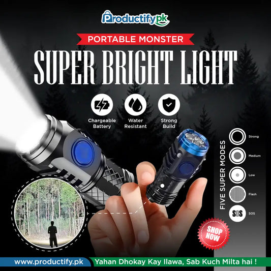 Three-Eyed Monster Mini Flash Super Power Flashlight
