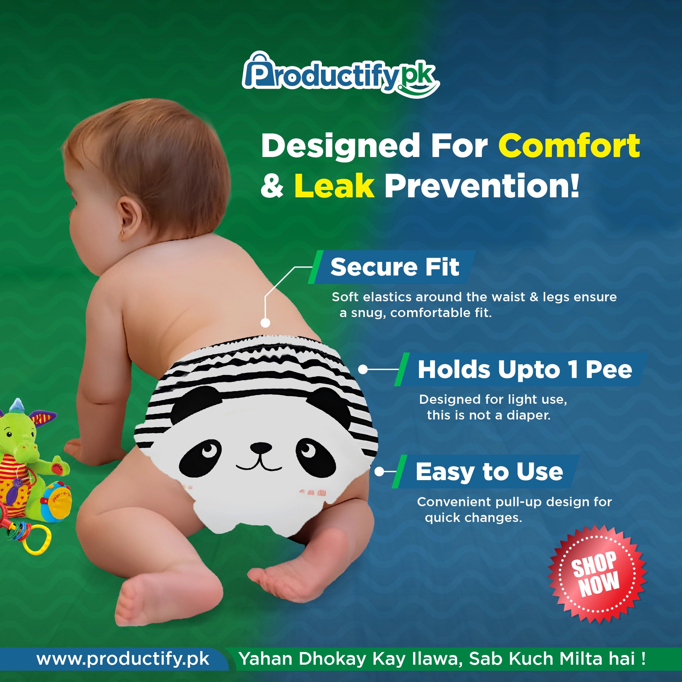 Kids Reusable Baby Diaper & Training Pants