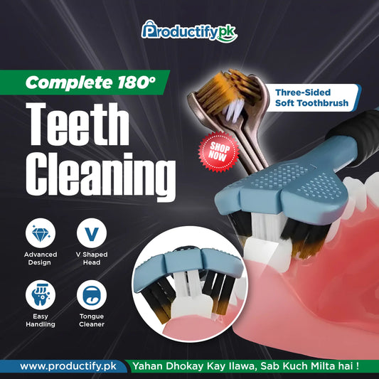 Three-Sided Soft Toothbrush