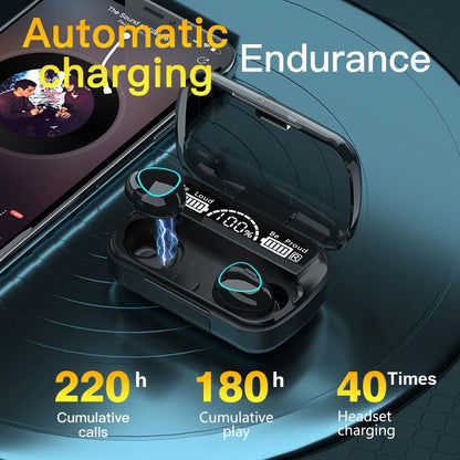 M10 TWS Bluetooth 5.1 Earphones 3500mAh Charging Box Wireless